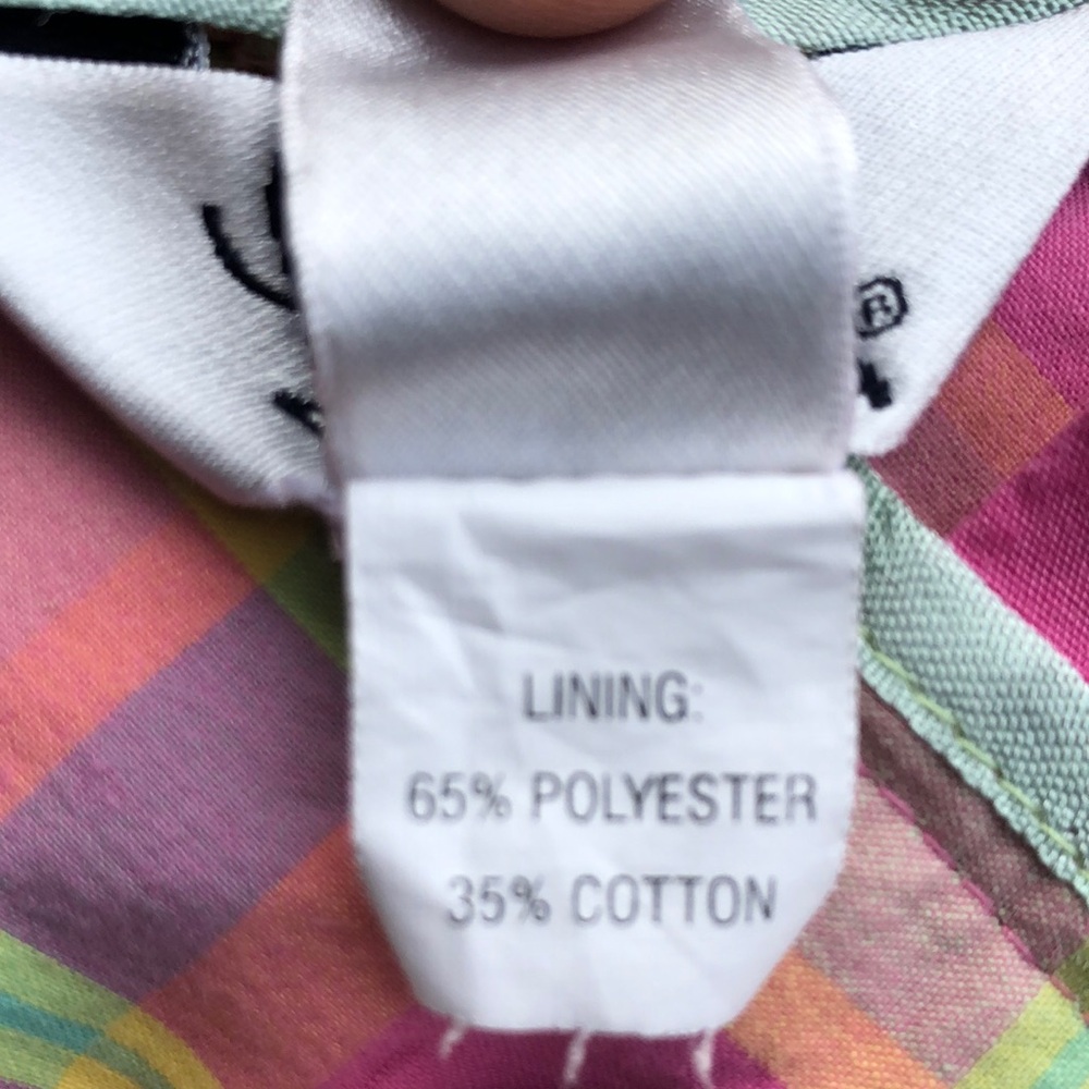 Lilly Pulitzer Vintage White Label Plaid Bermuda Shorts in Pink/Green Size 10 - Picture 6 of 7